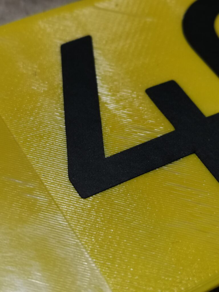 Ordnungsnummer für Taxi Innenklebend Schild